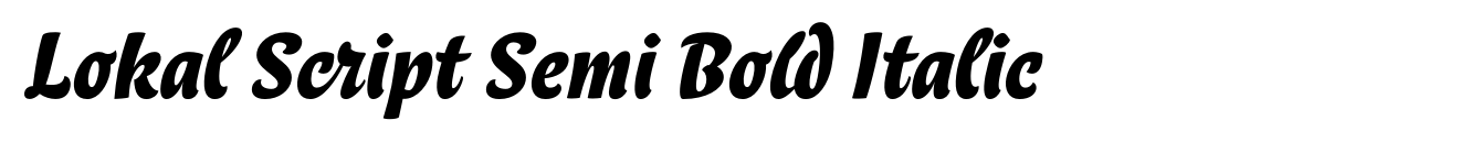 Lokal Script Semi Bold Italic